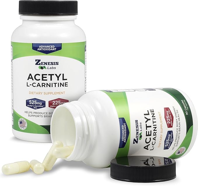 Zenesis Labs Acetyl L-Carnitine with Alpha Lipoic Acid Bulk 3-Bottle, 270 Capsule Supply (90 Capsules/Bottle)