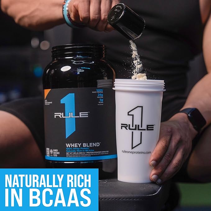 Rule One Proteins, R1 Whey Blend - 24g Fast-Acting Whey Protein Concentrates, Isolates, and Hydrolysates Per Serving, with Naturally Occurring EAAs and BCAAs (2 Pounds*, Toasted Cinnamon Cereal)