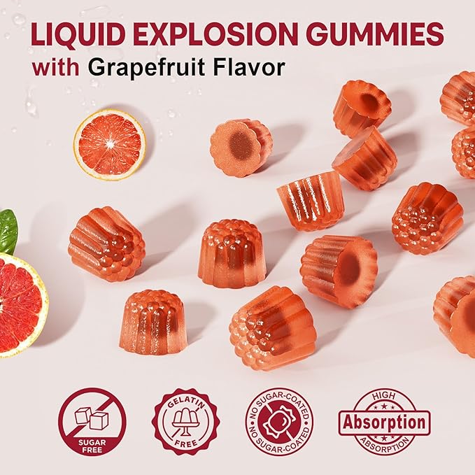 Maca Root Filled Gummies for Women Men | Sugar Free | Made in USA | Organic Black, Red, Yellow Maca Root Supplement Gummy 2000mg with Ashwagandha Ginseng | Vegan, Non-GMO, Grapefruit Flavor, 60 Count