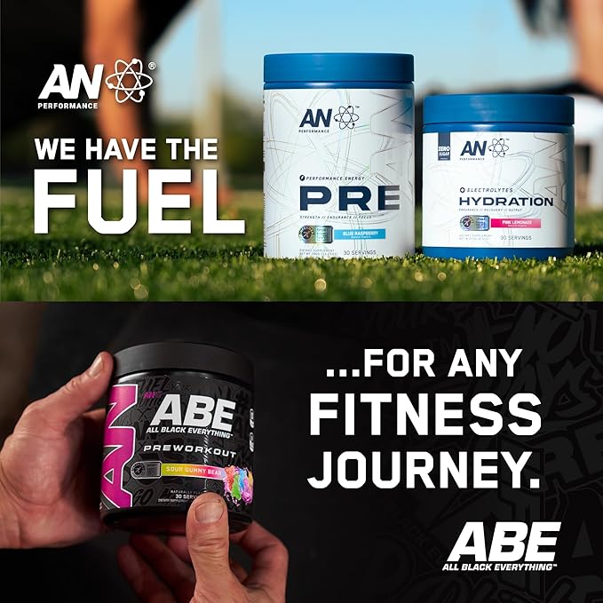All Black Everything Pre Workout Powder | 30 Servings | Blue Razz | 350mg Caffeine | Nootropic Pre-Workout Blend | Beta Alanine + Citrulline | Energy Supplement for Men and Women