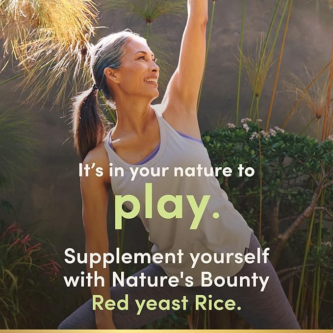 Nature's Bounty Red Yeast Rice, Herbal Supplement, 600mg, 250 Capsules