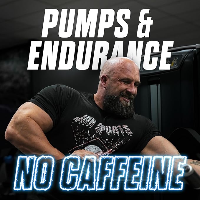 JNX SPORTS The Curse! Pump – Stim-Free Pre-Workout | Blue Raspberry 40 Serves | Caffeine-Free Pump Pre Workout, Non-Stim Nitric Oxide Preworkout for Men & Women