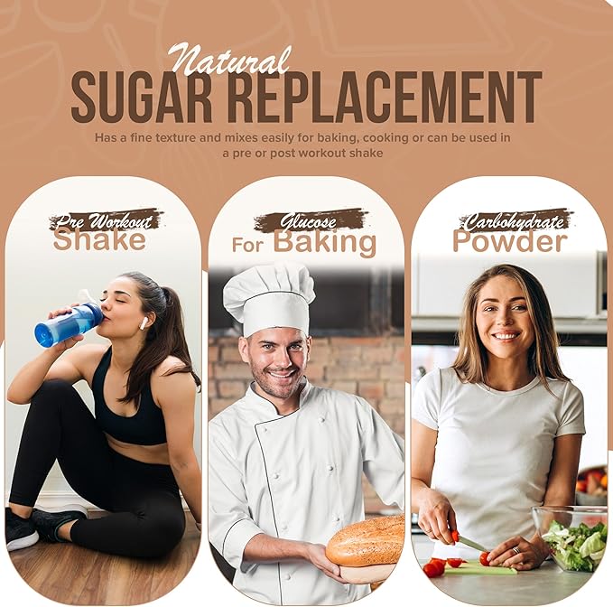 Bulk Dextrose Powder 5 lbs - Pure Carbs Unflavored - Good Source of Glucose and Carbohydrates - Food Grade Sugar for Brewing and Sausage Making - Pre Workout Ingredient