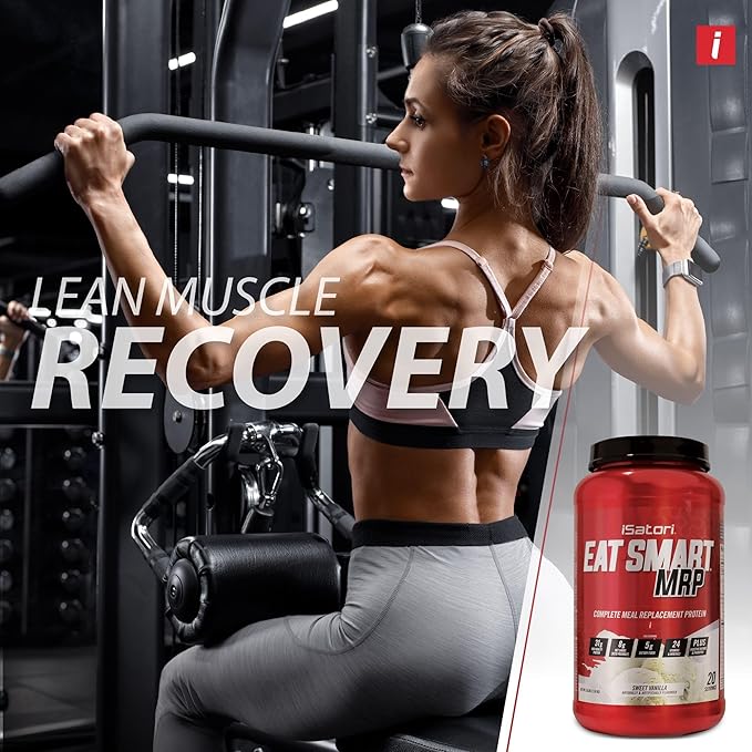 iSatori Eat Smart MRP, High Protein Meal Replacement Shake with Whey Protein Powder, Probiotics Powder, Casein Protein, MCT Oil, Egg Albumen, Vitamins & Minerals, Keto, Vanilla Flavor, 20 Servings
