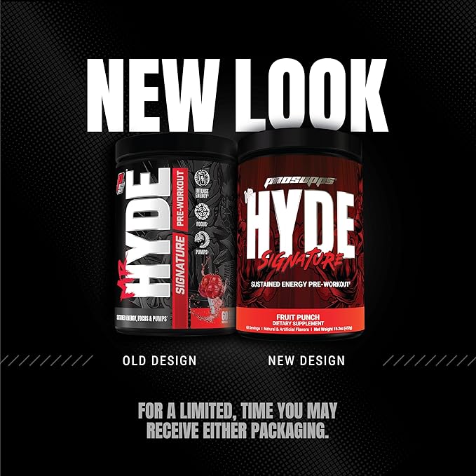 PROSUPPS Mr. Hyde Signature Pre Workout Powder with Creatine, Beta Alanine & Caffeine - Performance, Energy & Endurance - Clean Fitness & Gym Supplements for Men & Women (Fruit Punch, 60 Servings)