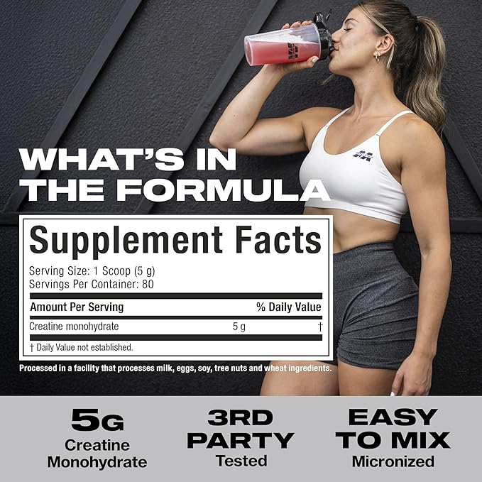 Creatine Monohydrate Powder MuscleTech Platinum Pure Micronized Muscle Recovery + Builder for Men & Women Workout Supplements Unflavored (80 Servings)
