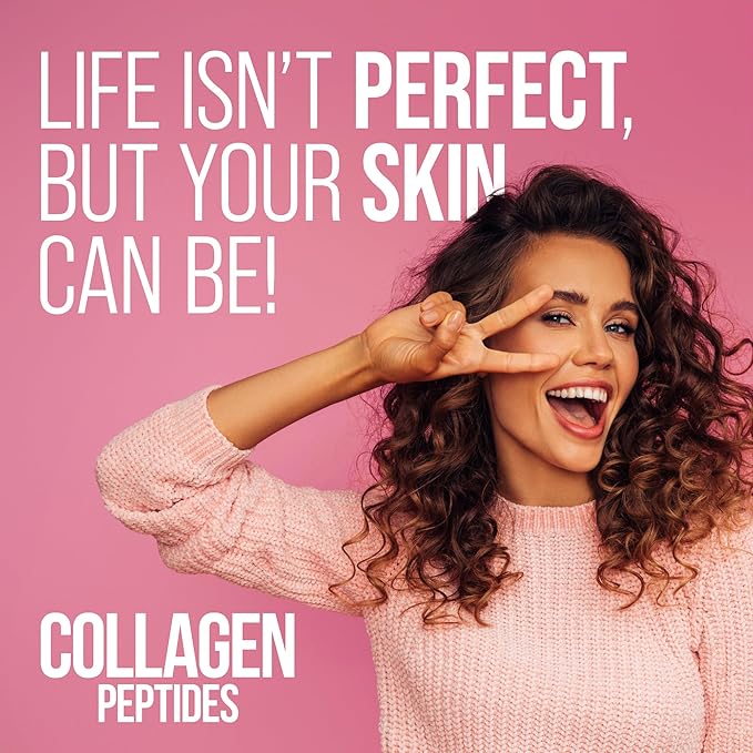 Natures Plus Collagen Peptides, Berry Lemonade - 0.8 lb Powder - Hair, Skin, Nail & Joint Health, Immune System Support - Non-GMO, Gluten Free - 14 Servings