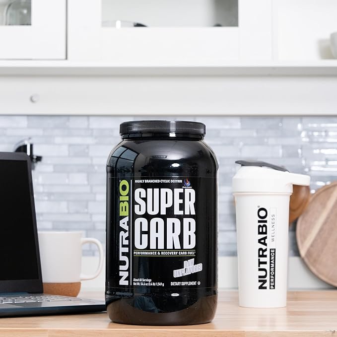 NutraBio Super Carb - Complex Carbohydrate Supplement Powder - Cluster Dextrin and Electrolytes for Performance Enhancement & Muscle Recovery - Unflavored, 60 Servings…