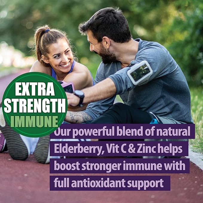 Sambucus Elderberry Immune Support Supplement/Daily Immune Boosters for Adults, Season Change w/Elderberry Vitamin C & Zinc Support Respiratory Health & Increase Antioxidant, 2-Mons