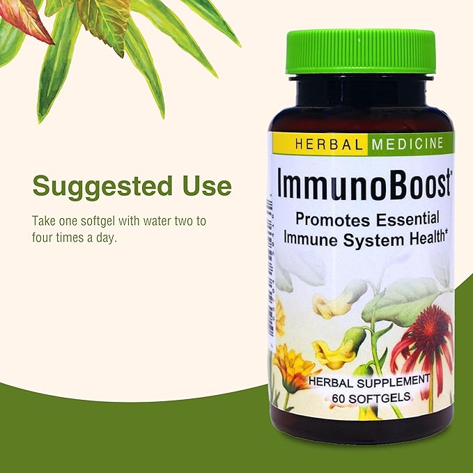 Herbs Etc. Immunoboost - Herbal Supplement for Immune System Support - Immune Health Support with Echinacea Angustifolia, Astragalus & Calendula - Gluten-Free - 60 Softgels (60 Servings)