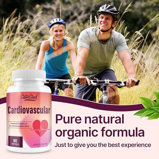 Cardiovascular Supplement 3000mg – Vitamins, Probiotics, Omega-3, and CoQ10 All-in-One Synergistic Blend for Adults – 90 Softgels
