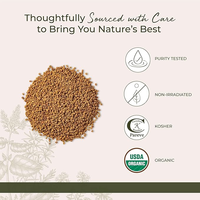 Starwest Botanicals Organic Whole Fenugreek Seed, 1 Pound Bulk Spice