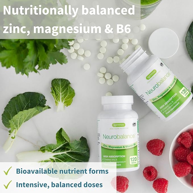 Longvida Curcumin 500mg + Neurobalance High Absorption Zinc Magnesium B6 Vegan Bundle, Ultra Bioavailable Curcumin with Chelated Zinc Picolinate 24mg, Oxide-Free Magnesium, by Igennus