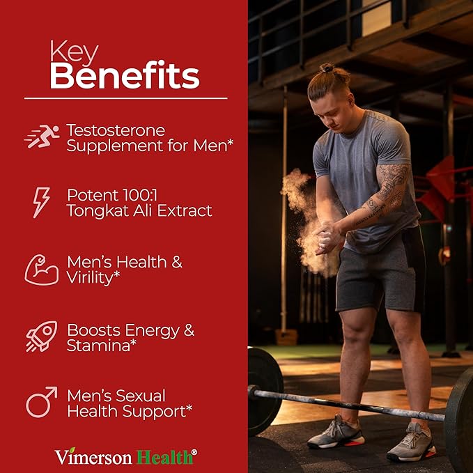Tongkat Ali for Men - Premium & Potent Testosterone Supplement for Men with Longjack Tongkat Ali Powder - Male Enhancing Supplement for Workout - Testosterone Support & Muscle Builder - 2 Month Supply