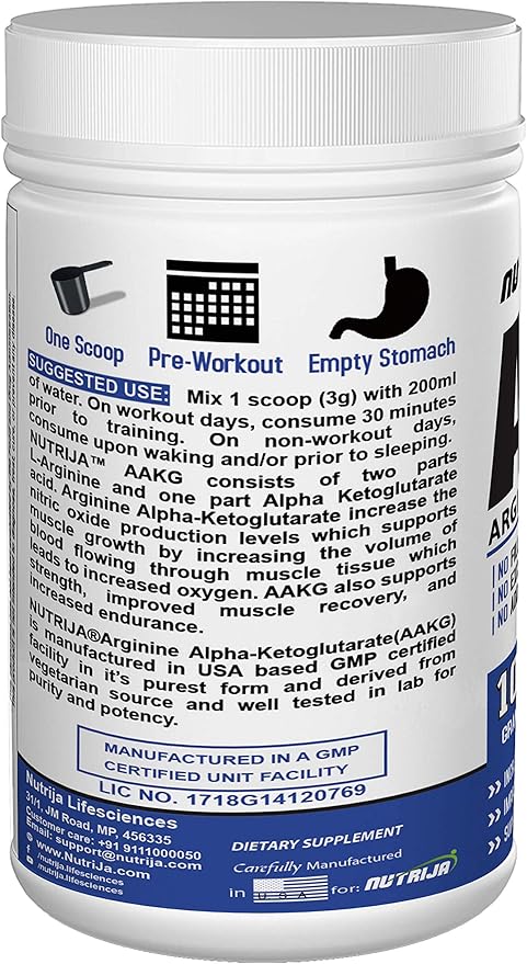 AAKG- Arginine Alpha Ketoglutarate -100 Grams