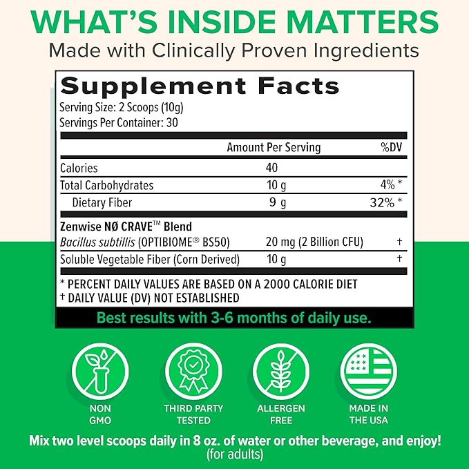 Zenwise Health ZenGLP-1™ - Natural GLP1 with Probiotic for Women & Men + Metabolic Probiotics to Help Control Hunger & Cravings and Support Digestive Health - GLP-1 Supplement Support, 30-Day Serving
