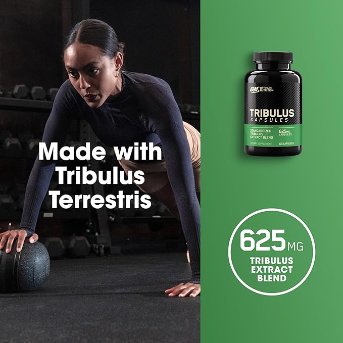 Optimum Nutrition Tribulus Terrestris 625mg, Testosterone Booster Supplement, 100 Capsules