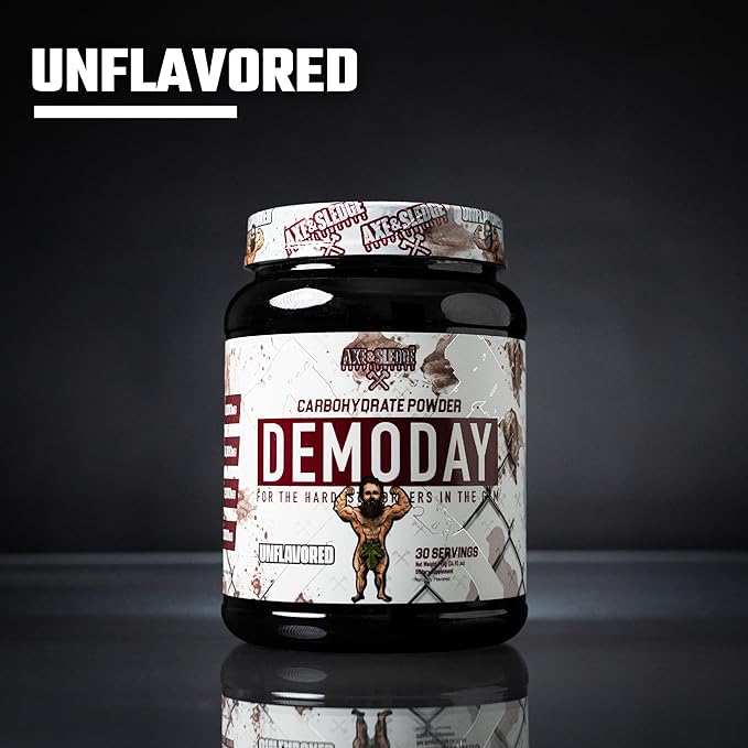 Axe & Sledge Supplements Demo Day Intra-Workout Carbohydrate Powder with Cluster Dextrin, Carb10, Hydromax, & Palatinose, Enhances Performance and Pumps, 30 Servings (Unflavored)