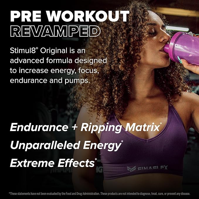 FINAFLEX STIMUL8 Original Pre-Workout, Watermelon - Energy, Strength & Endurance for Men & Women - with Caffeine, Beta-Alanine & Vitamin C - 35 Servings