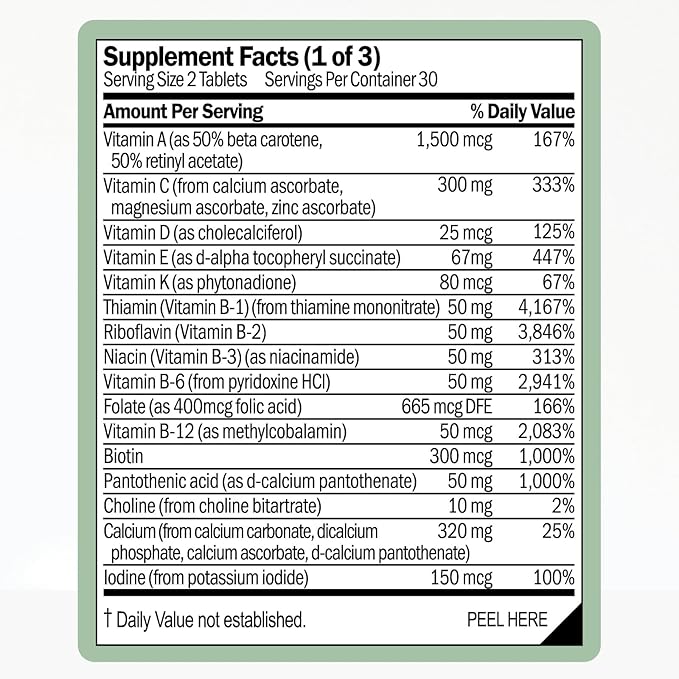 Multivitamin for Men with Zinc, Vitamin D, B12, K2 & Calcium | Supports Immunity, Heart Health, Muscle Building & Overall Wellness | Daily Supplement for Men | Allergen-Free | 60 Tablets
