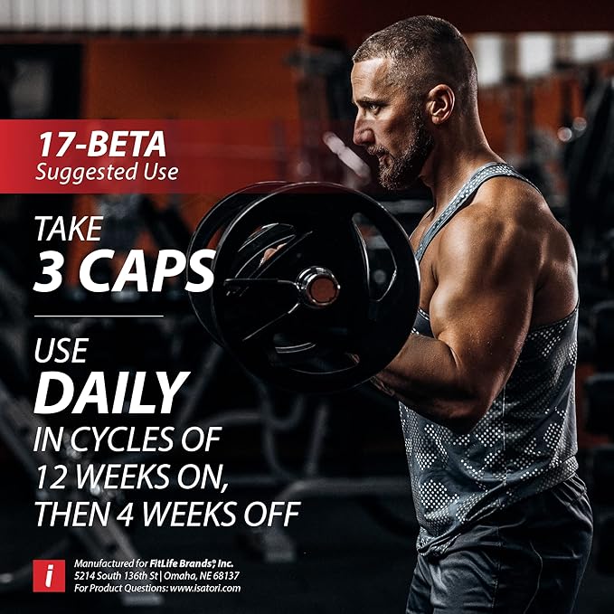 iSatori 17-Beta Anabolic Testosterone Booster, for Muscle Growth, Strength & Stamina, Test Boost Amplifier & Estrogen Blocker for Men with DHEA, Fenugreek Seed Extract, 90 Capsules