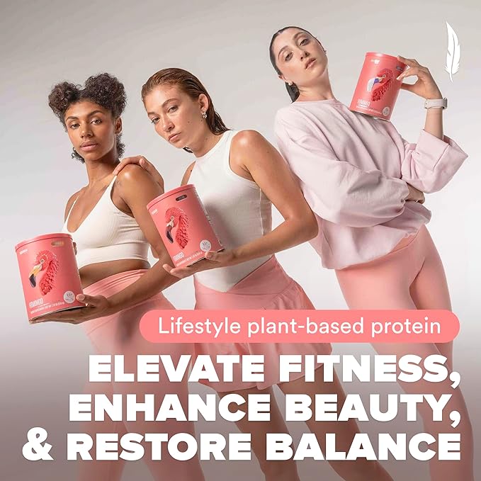 Fitmingo Vegan Protein Powder with Inositol, Collagen Boosters, Hyaluronic Acid and Vitamins | Low Carb, Dairy Free, Low Calorie | 23g Plant Based Blueberry Protein Powder with Myo-Inositol
