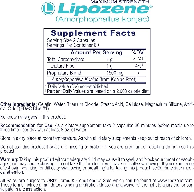 Lipozene Weight Loss Combo of one Mega Bottle 120 Count and one Bottle of MetaboUP Thermogenic Supplement 60 Count in Total - Boost Metabolism, Increase Energy, and Control Your Appetite