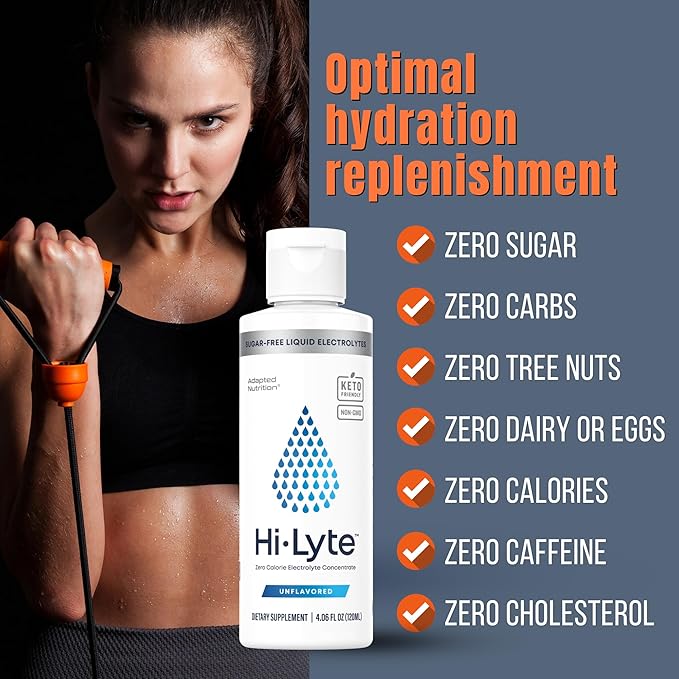 Hi-Lyte Sugar Free Electrolytes for Rapid Hydration, Fasting and Immune Support (3 Bottles, 144 Servings) | NO Calories | 20%+ More Potassium, Magnesium & Zinc