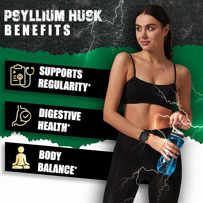 BMVINVOL Psyllium Husk Fiber Supplement with Fenugreek, Apple Cider Vinegar, Turmeric, Ginger, Black Pepper- Digestion Health Support - 240 Capsules