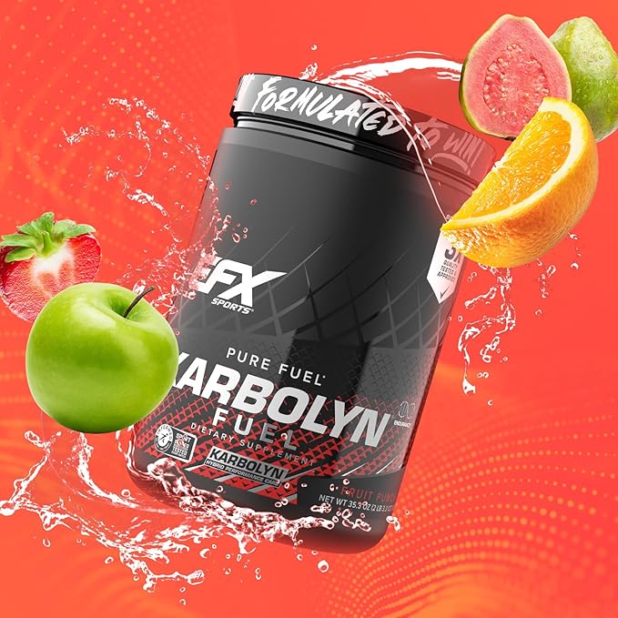 EFX Sports Karbolyn Fuel | Fast-Absorbing Carbohydrate Powder | Carb Load, Sustained Energy, Quick Recovery | Stimulant Free | 18 Servings (Fruit Punch)
