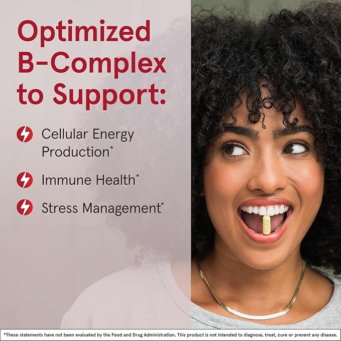 Jarrow Formulas B-Right, Optimized B Complex Featuring Vitamin B1, B2, B5, B6, B12 and B9 to Support Cellular Energy, Immune Health and Stress Management, 100 Veggie Capsules, Up to a 100 Day Supply