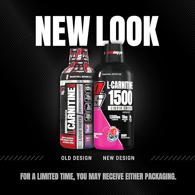 PROSUPPS L-Carnitine Liquid 1500, Stimulant-Free Liquid Shots for Men & Women - Clean Workout Drink for Energy, Performance & Muscle Recovery - No Sugar, No Carbs - 31 Servings, Berry