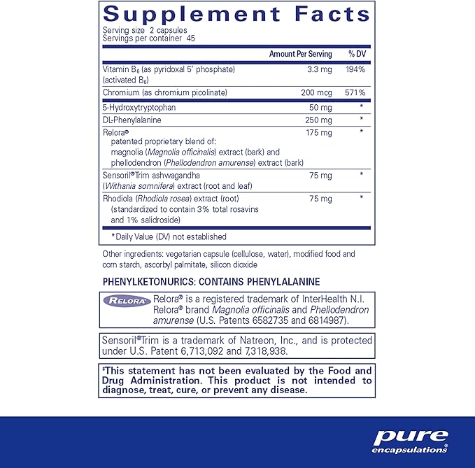 Pure Encapsulations CarbCrave Complex | with Sensoril Trim to Help Moderate Carbohydrate Intake and Lessen Appetite | 90 Capsules