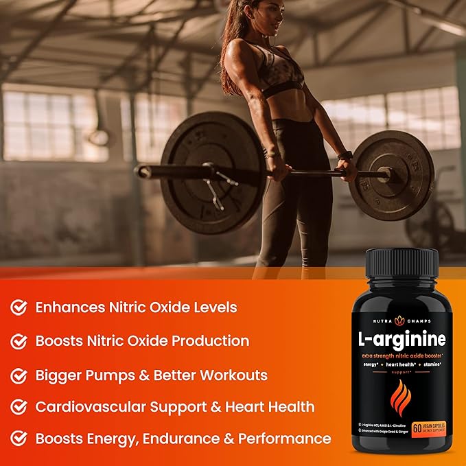 NutraChamps L-Arginine Capsules and Maca Capsules 2 Pack Bundle