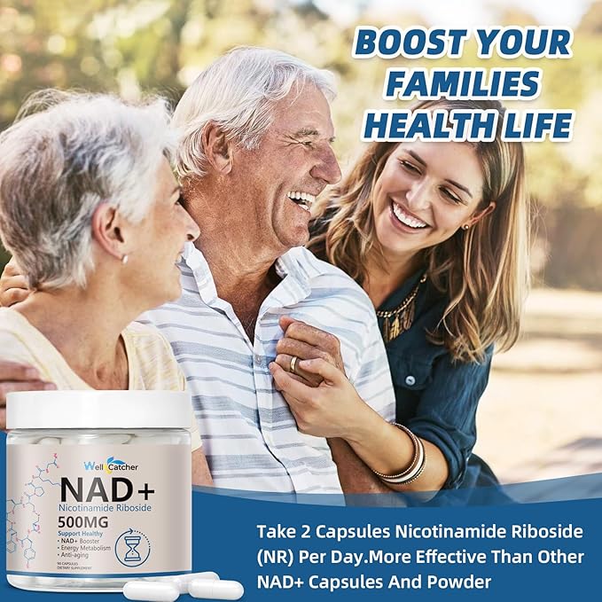 NAD+ Resveratrol Supplement for Women Men | Liposomal Nicotinamide Riboside 500mg Organic Pure NAD+ Booster Clinically Proven Cellular Energy Anti-Aging Metabolism Enhancer Support 90 Vegan Capsules
