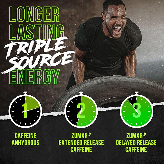 ALPHA LION Superhuman Pre Workout Powder, Beta Alanine, L-Taurine & Tri-Source Caffeine for Sustained Energy & Focus, Nitric Oxide & Citrulline for Pump (21 Servings, Green Gummy Bear Flavor)