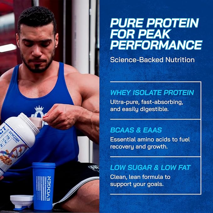 Evogen Isoject - Whey Protein Isolate | Ultra-Pure Whey Protein Powder with Ignitor Enzymes, BCAAs, and EAAs | Enhanced Absorption & Recovery | Mini Crisp Cookies | 25 Servings