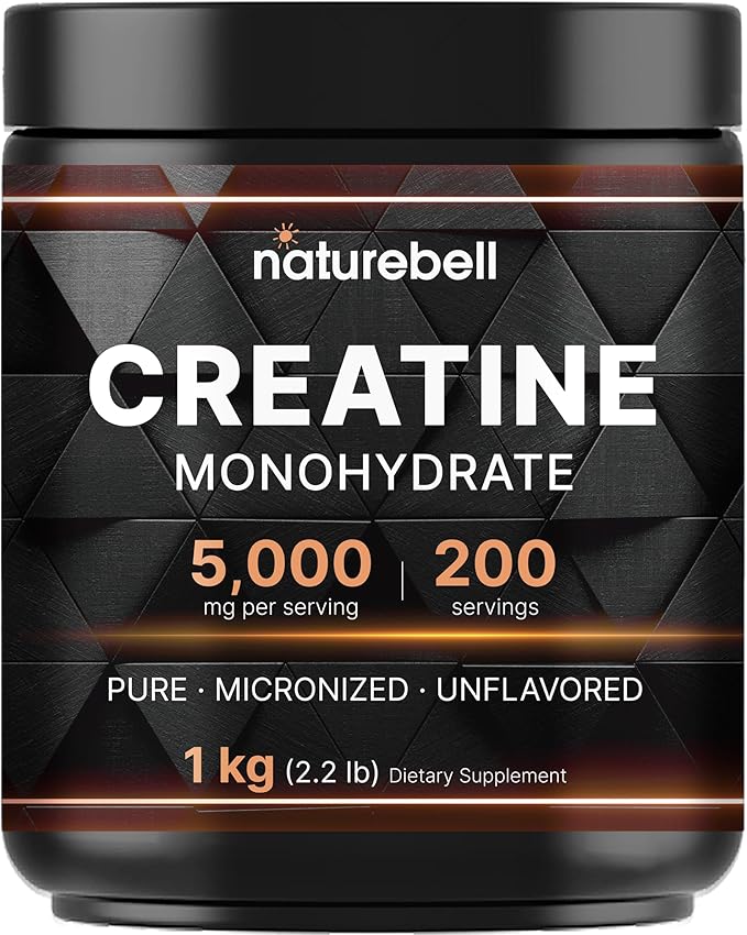 Creatine Monohydrate Powder 1000 Grams, 5000mg Per Serving | Pure Unflavored Creatine Powder – Micronized – Pre Workout – Keto – Vegan – Dissolves Easy – Filler Free – 200 Servings (2.2lbs)
