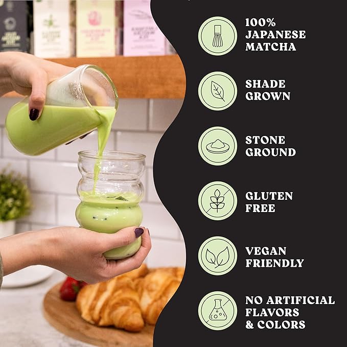 Harmony Matcha Yuzu – Premium Japanese Matcha Powder, Shade-Grown & Stone-Ground, Rich in Antioxidants & L-Theanine, Sweetened with Organic Sugar, No Preservatives, 10 Stick Packs