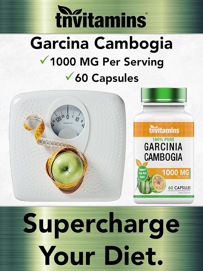 Garcinia Cambogia Extract Capsules (1000 MG x 60 Pills) with Chromium | Weight Loss Pills for Women & Men* | Appetite Suppressant for Weight Loss