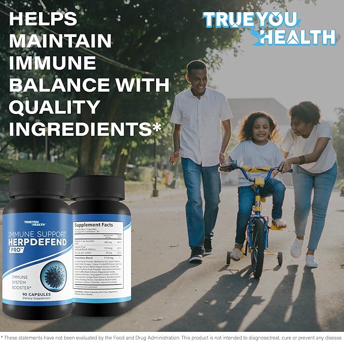 Immune Support Herpdefend Pro - Our Best Immune System Booster Pills - Immunity Wellness Pills Immune Support Capsules - Immune Capsules - Our Best Immune Pills Vitamin D Zinc C Natural Herpafend