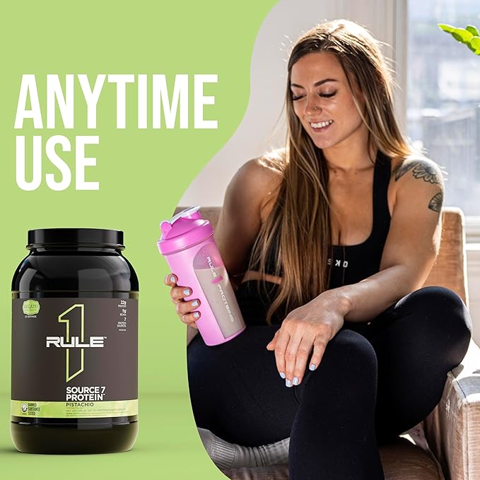 Source 7 Protein – Gelato-Inspired Flavors, Velvety Smooth Texture, 22g Sustained Protein with 10g EAAs from 7 Premium Sources (2 Pounds*, Birthday Cake)