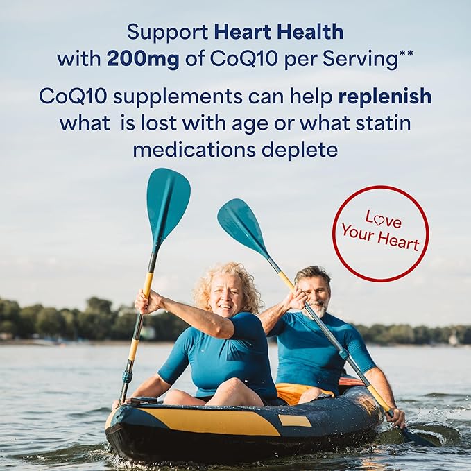 Puritan's Pride Coenzyme CoQ10 200mg, Dietary Supplement for Heart Health, Blood Pressure, Oral Gum Health, and Healthy Aging Support, 240 Servings, Rapid Release Softgels