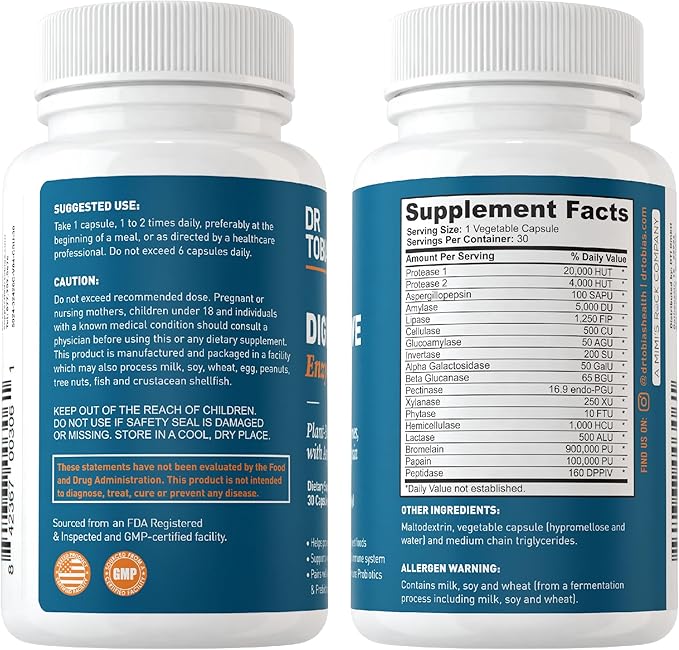 Dr. Tobias Colon 14 Day Cleanse and Digestive Enzymes - Supports Temporary Detox and Ongoing Digestive Health, Non-GMO