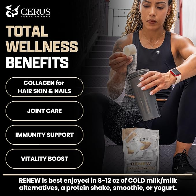 Cerus Performance Renew Premium Athletic Blend – Enhance Performance, Boost Recovery, Support Joint Health & Stamina – Ideal for Athletes & Strength Trainers, 30 Servings