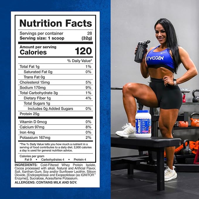 Evogen Isoject - Whey Protein Isolate | Ultra-Pure Whey Protein Powder with Ignitor Enzymes, BCAAs, and EAAs | Enhanced Absorption & Recovery | Chocolate | 25 Servings