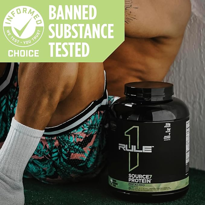 Source 7 Protein – Gelato-Inspired Flavors, Velvety Smooth Texture, 22g Sustained Protein with 10g EAAs from 7 Premium Sources (2 Pounds*, Chocolate)
