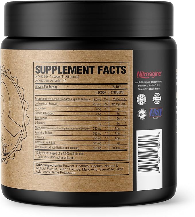 RAW Pump Stim Free Pre Workout | Non-Stimulant Pre Workout Supplement Powder Nitric Oxide Booster | Pre Workout Supplements Drink for During Workout | (40 Servings) (Pineapple)