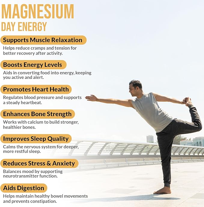 MagEnergy 7 Electrolytes, 8 Super B Vitamins, High Magnesium, High Methyl B12, Methyl Folate, D3/K2, Biotin, Zinc for Hydration, Energy, L-Theanine, Choline, Green Tea, Ginger Extracts