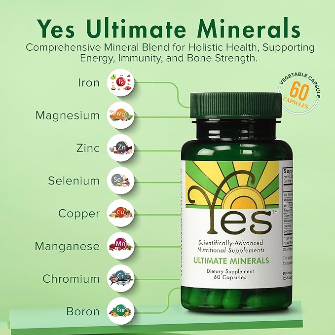 Trace Minerals Supplement - Ultimate Mineral Supplements for Men and Women | Chromium, Iron, Selenium, Magnesium, Zinc, Boron Supplement for Men | Womens and Mens Health Supplement | 60 Capsules | Yes
